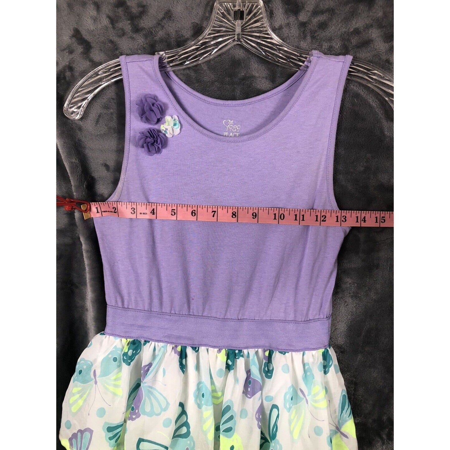1989 Girls Place Dress Butter Fly Dress Purple Size 10/12