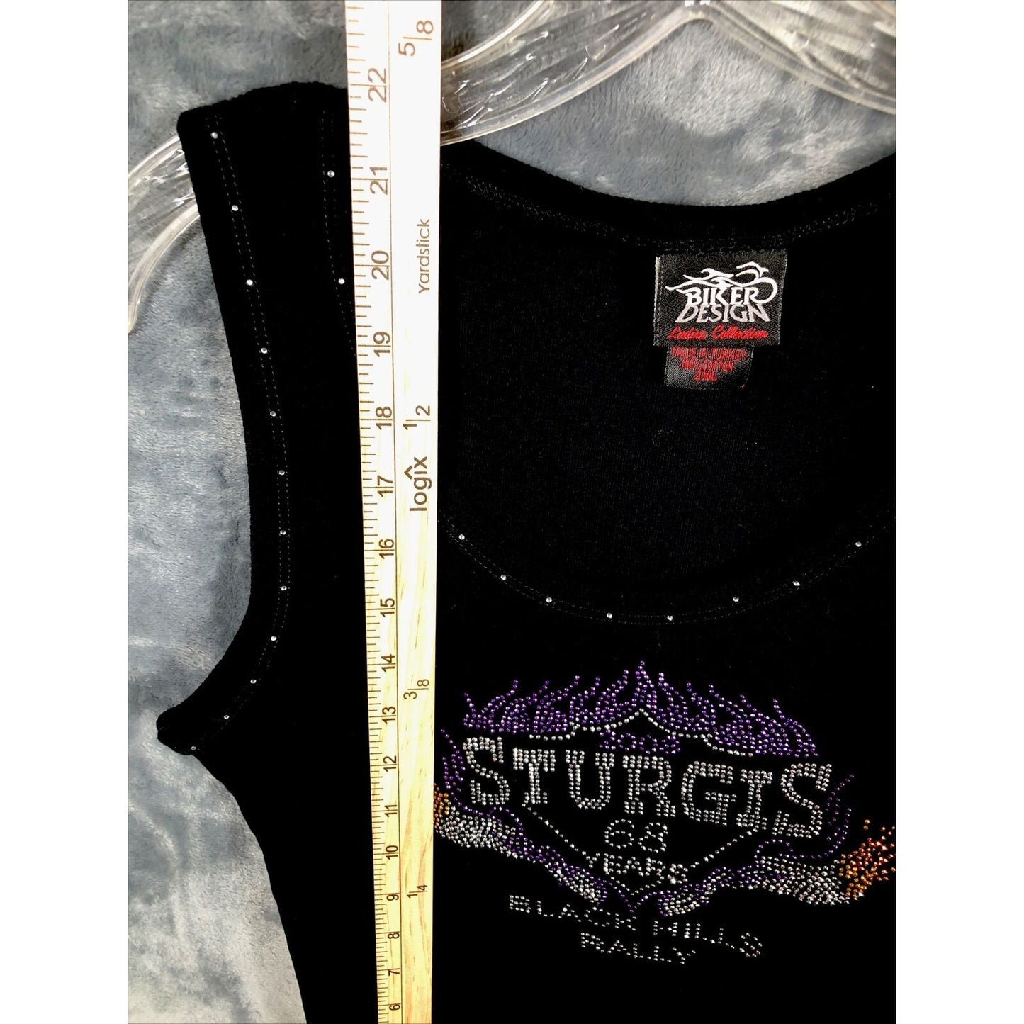 Bikers Design Sturgis Woman’s Black Hills Rally Black Studded Tank Top XXL