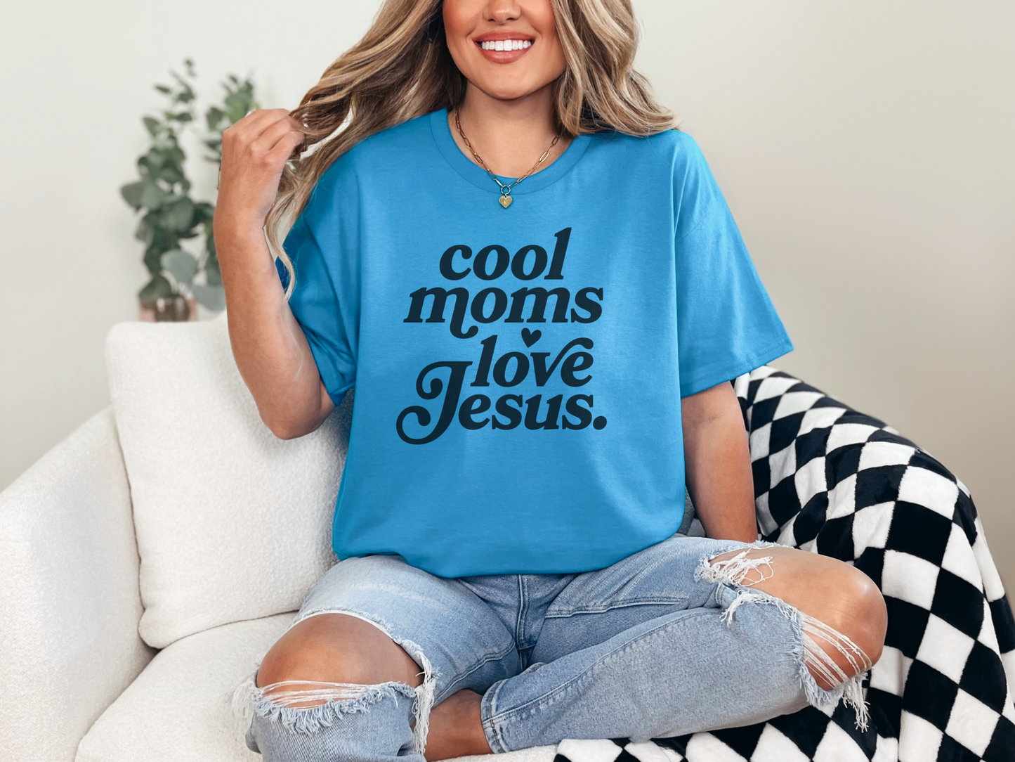 Cool Moms Love Jesus Shirt, Christian Mom Gift, Religious Apparel, Faith Based T-shirt, Inspirational Message Tee, Mom's Day Present
