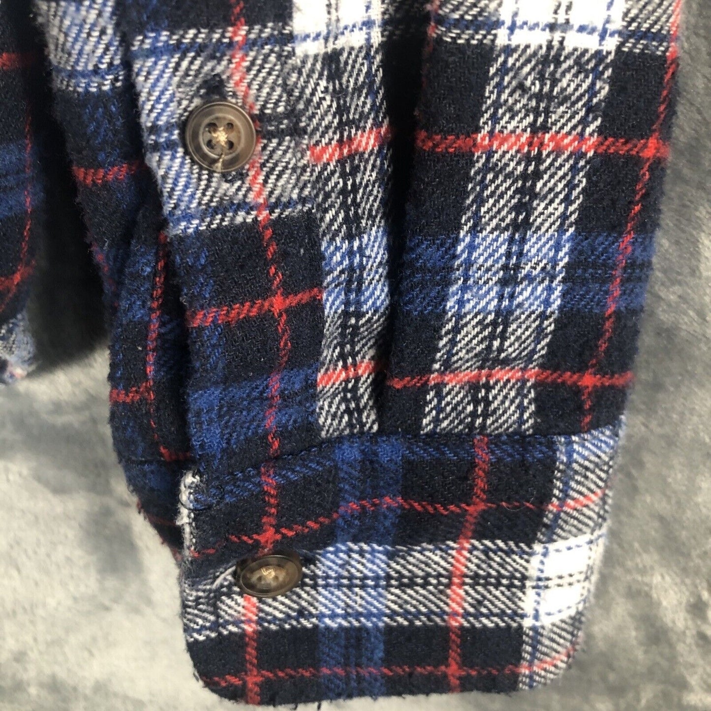 Jachs New York Flannel Shirt Men’s Blue Plaid Longsleeve Size Adult Medium