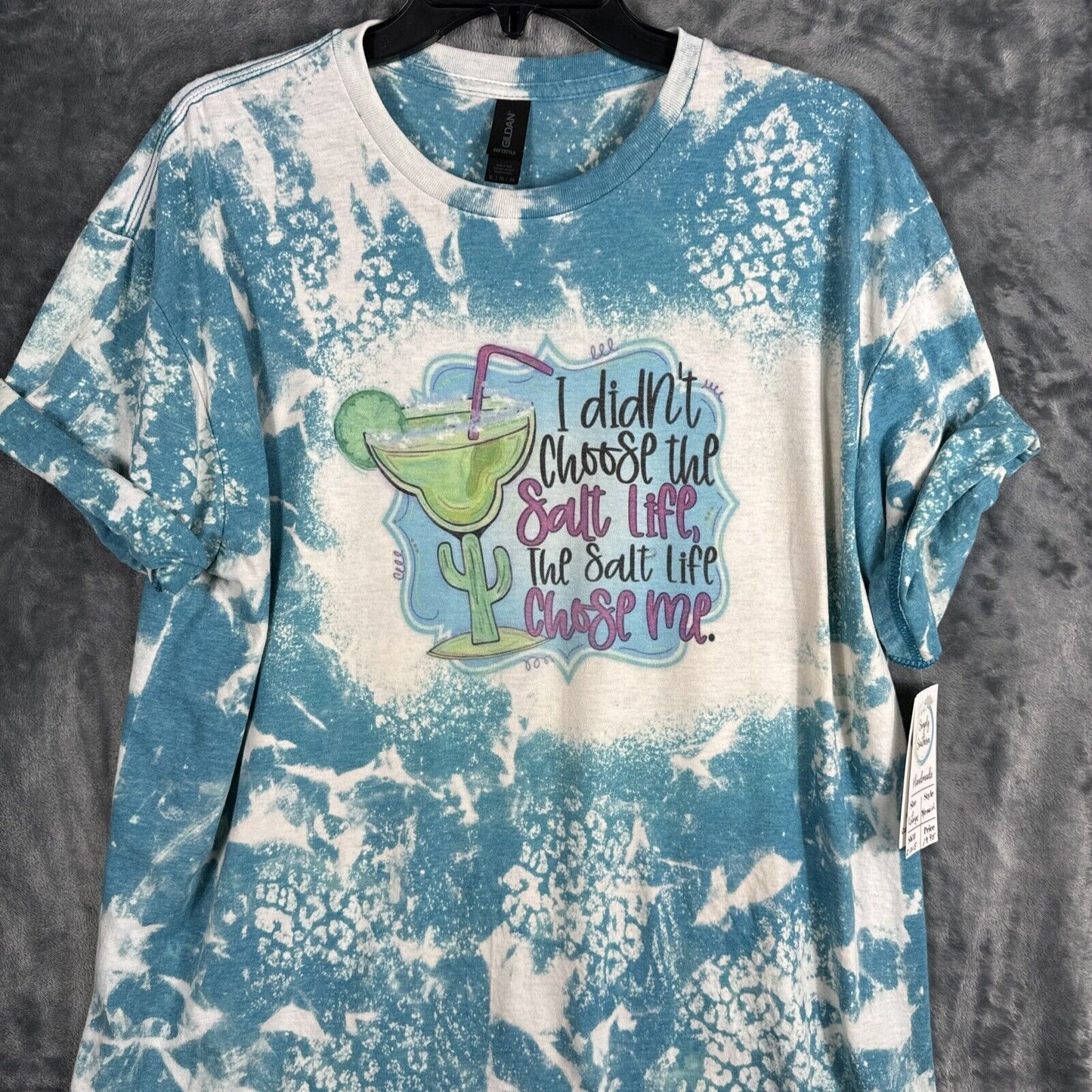 Women’s T Shirt “I Didn’t Choose The Salt Life The Salt Life Chose Me” Blue XL