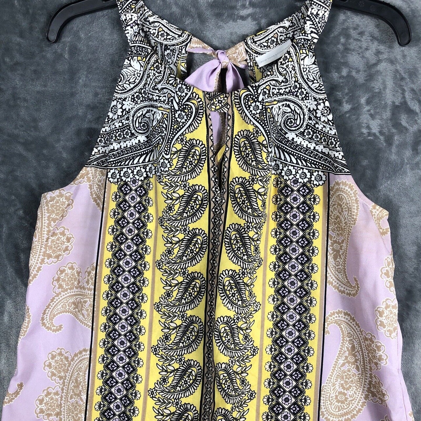 New York And Company Tops Medium Women’s Yellow And Lavender Shirt