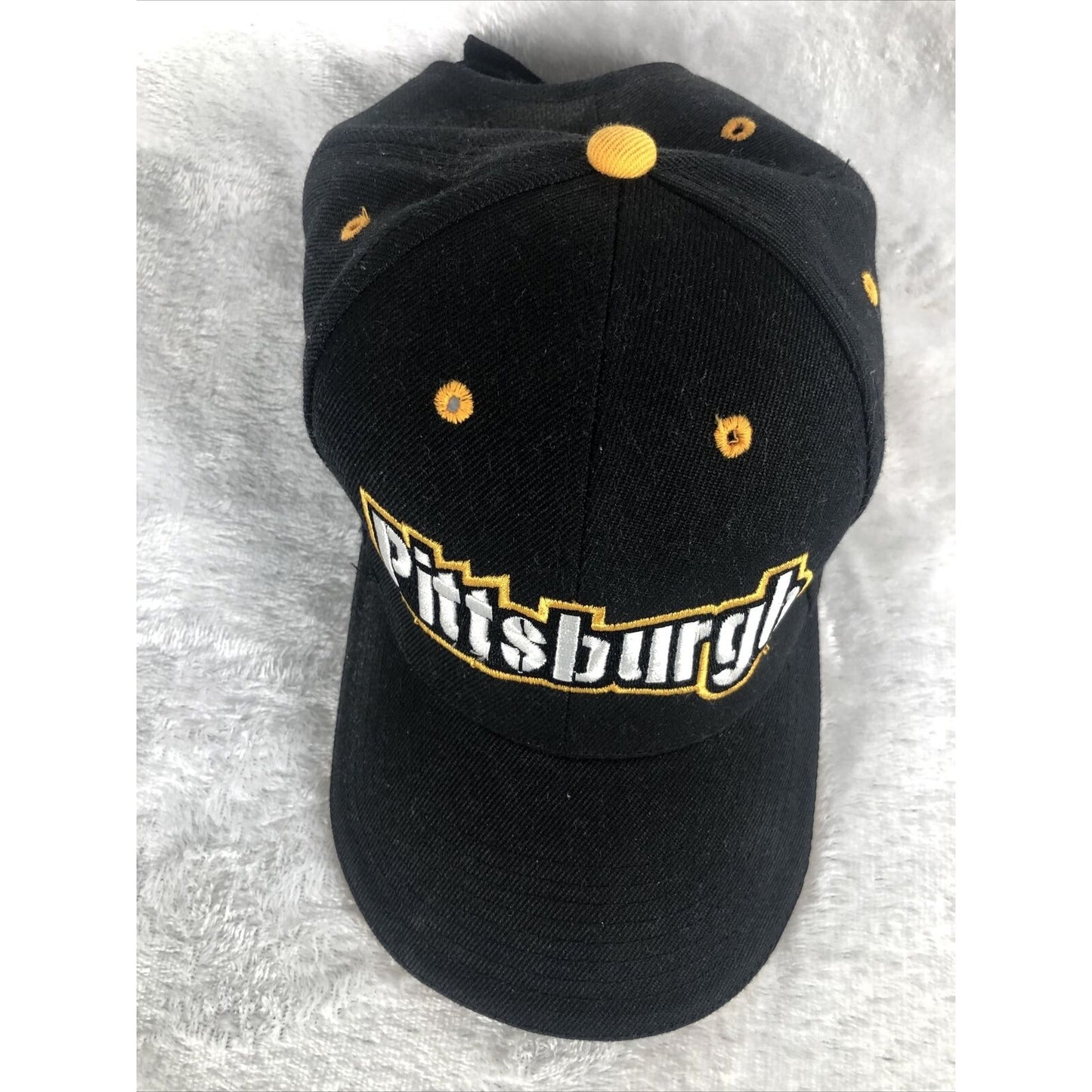 Pittsburgh Steelers Mens Strapback Hat Black And Yellow Adjustable Back