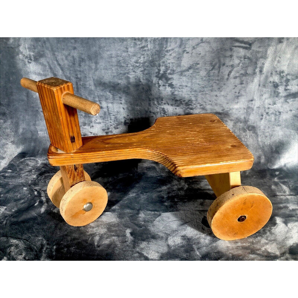 Hand Crafted Kids Wood Riding Toy Vintage Trike Handmade Kids Tricycle Bike