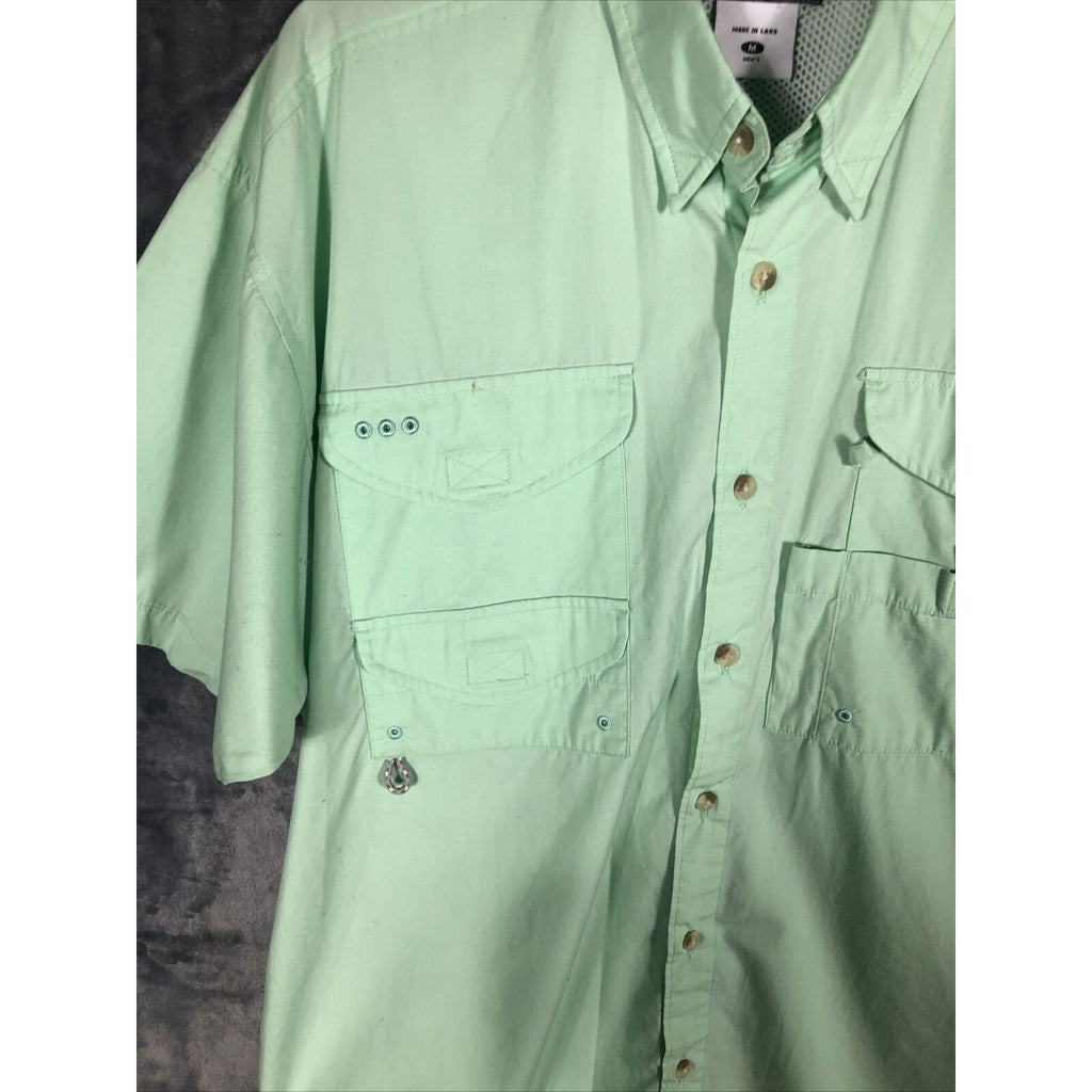 Columbia Sportswear Men’s Fishing Shirt Button Up Light Green Size Adult Medium