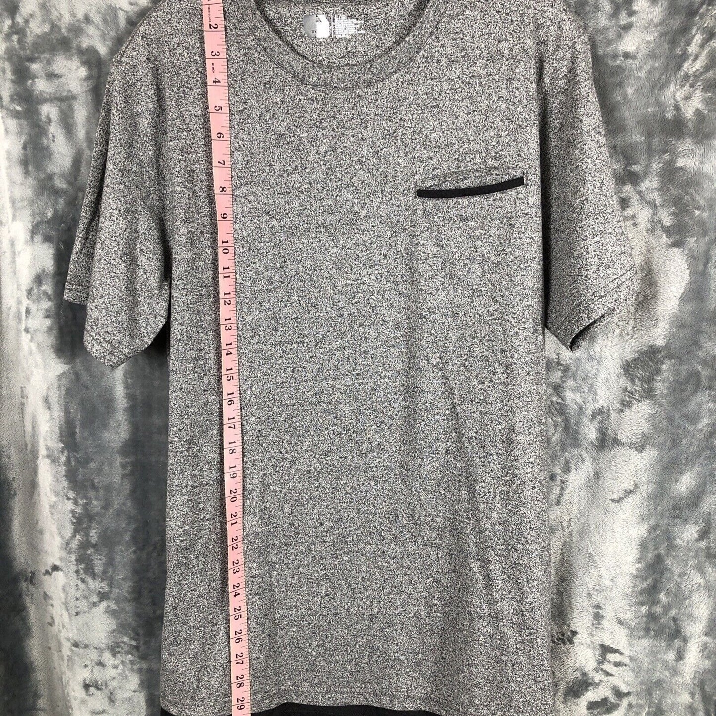Knack Mens Shirt Size Large Pocket T Shirt Black / Gray