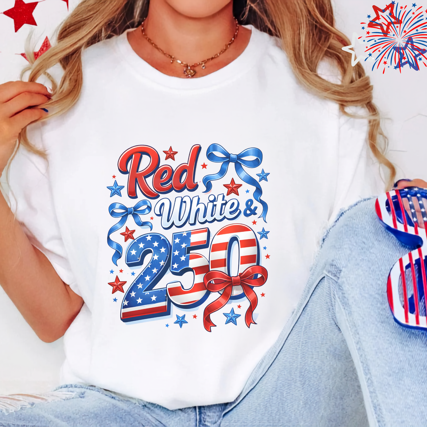 Patriotic 250th Celebration Shirt, Red White & Blue Tee, USA Anniversary T-Shirt, Independence Day Apparel, 4th of July Gift, Graphic Tee