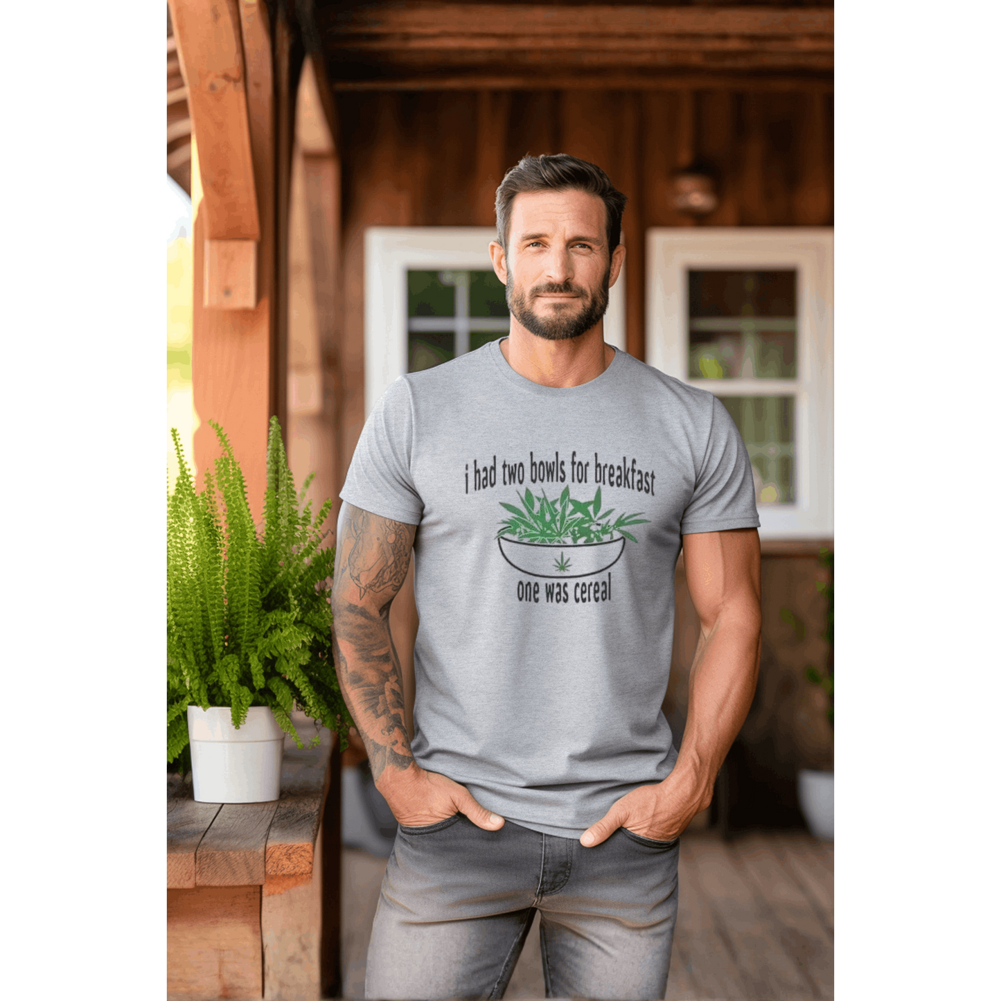 Funny Weed Shirt, Two Bowls For Breakfast Tee, Cannabis Humor T shirt, Novelty Gift for Stoners, Marijuana Lover Gift Shirt