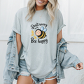 Cute Bee T-Shirt, Whimsical Graphic Tee for Bee Lovers, Fun Inspirational Gift, Bee Illustration Clothing, Joyful Nature Shirt, Happy Vibes Apparel