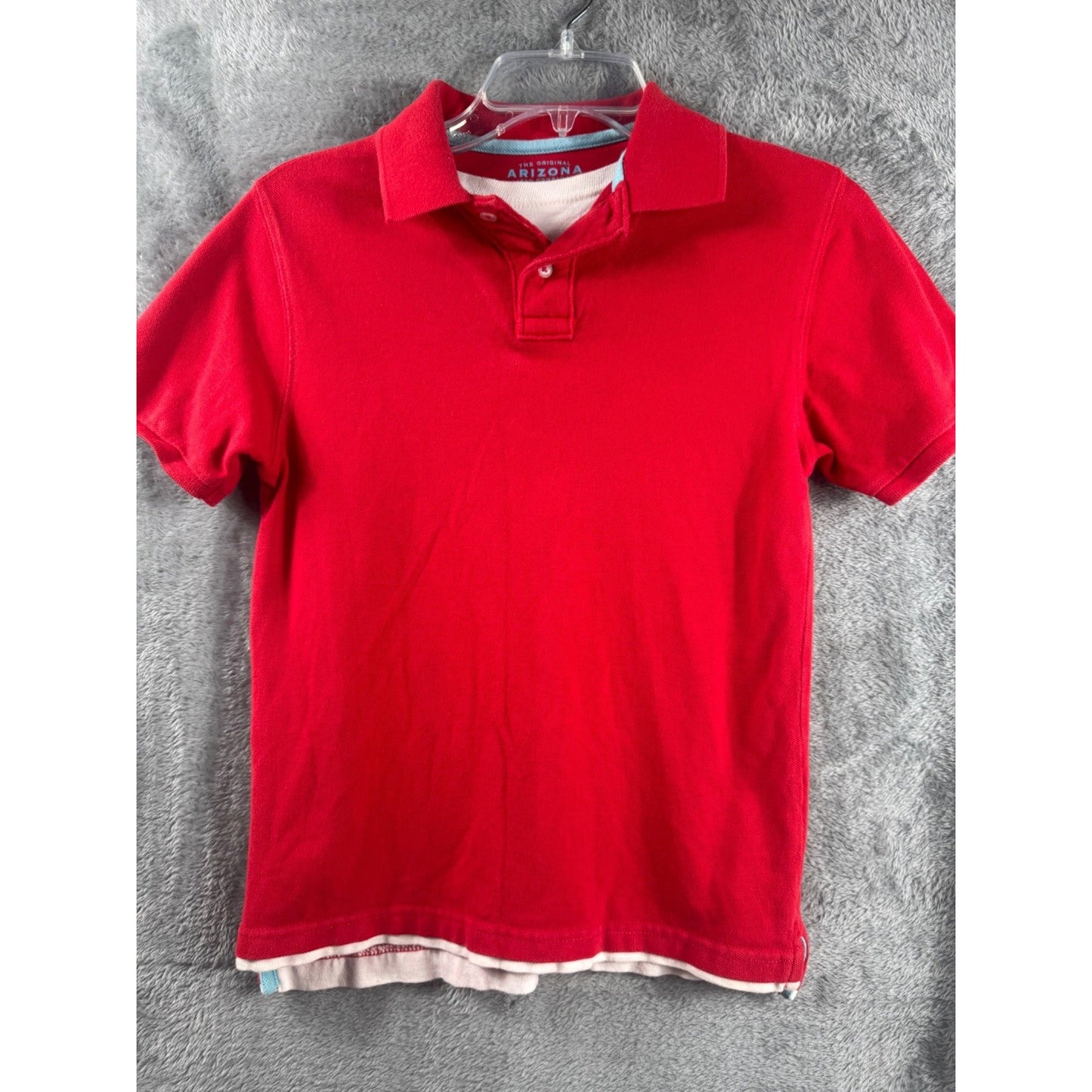 Arizona Jean Co. Mens Red Polo Shirt M Cotton Collared Casual Short Sleeve Top
