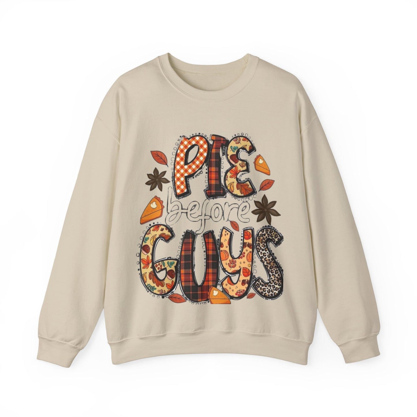 Thanksgiving Foodie Shirt: Pies Before Guys Funny Fall Graphic Tee for Baking Lovers