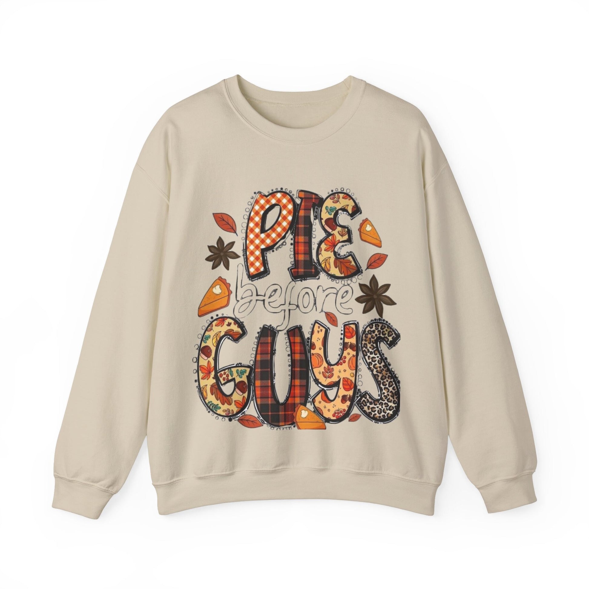 Thanksgiving Foodie Shirt: Pies Before Guys Funny Fall Graphic Tee for Baking Lovers