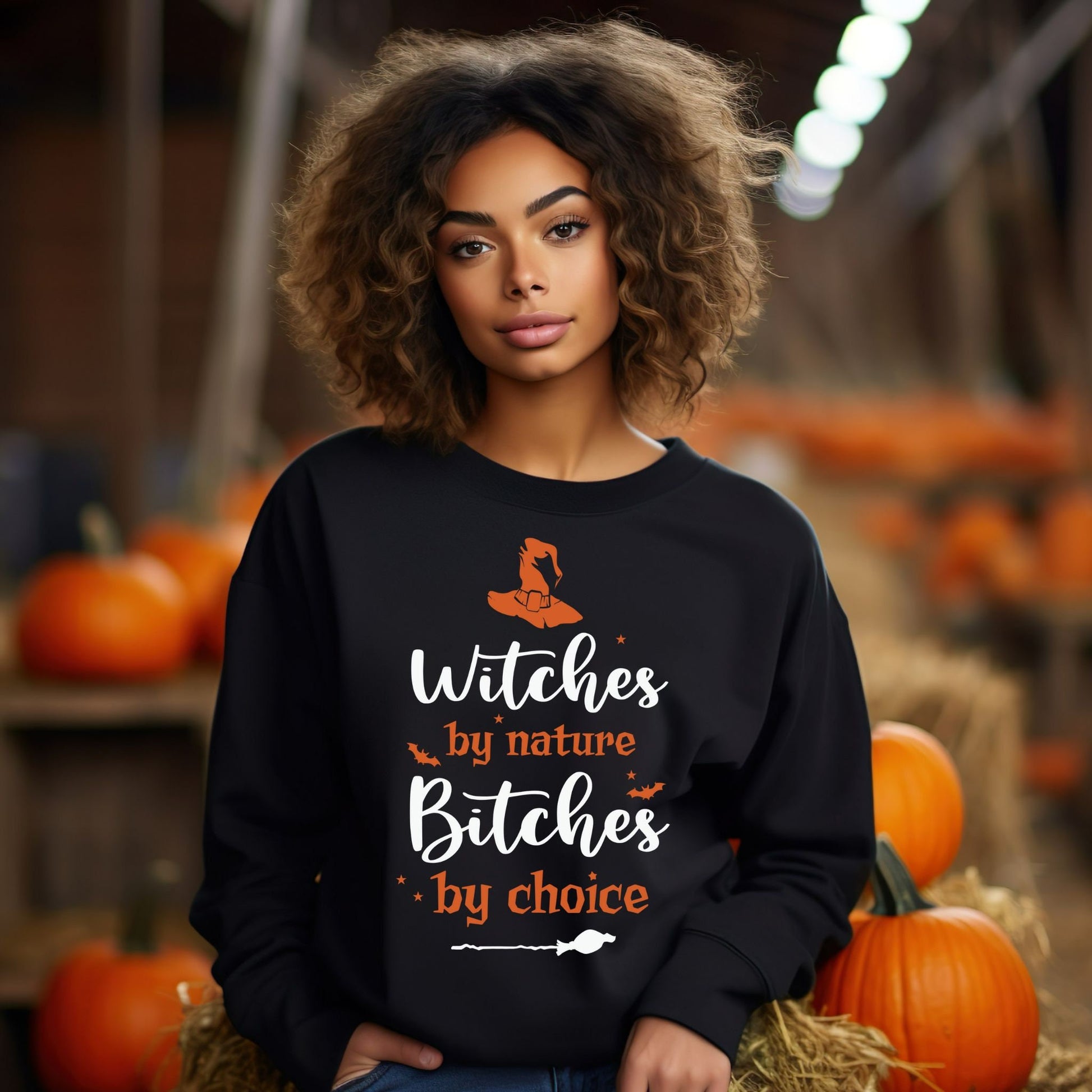 Spooky Season Witch Sweatshirt: Halloween Womens Cute Fall Sweater Gift for Ghost Lovers