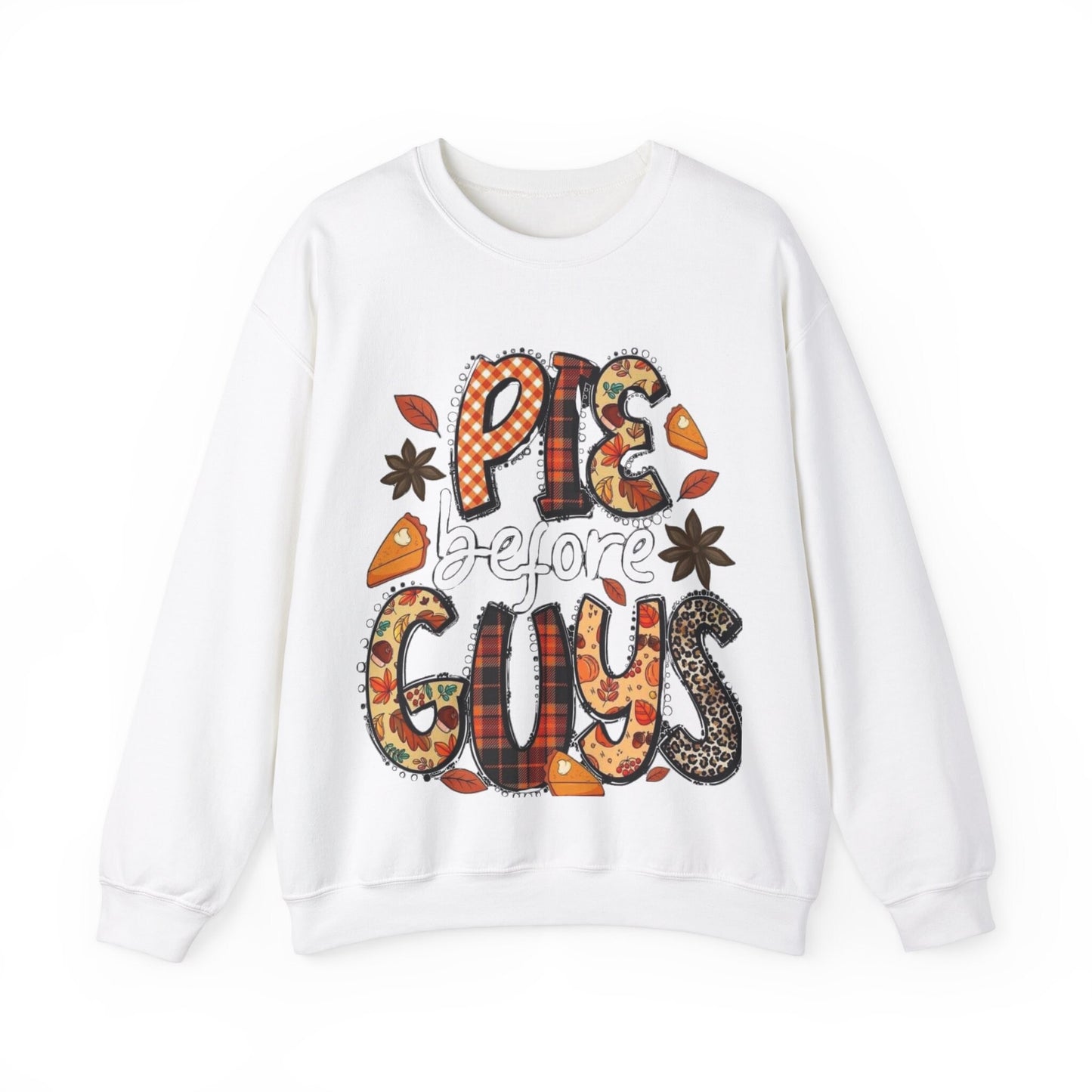 Thanksgiving Foodie Shirt: Pies Before Guys Funny Fall Graphic Tee for Baking Lovers