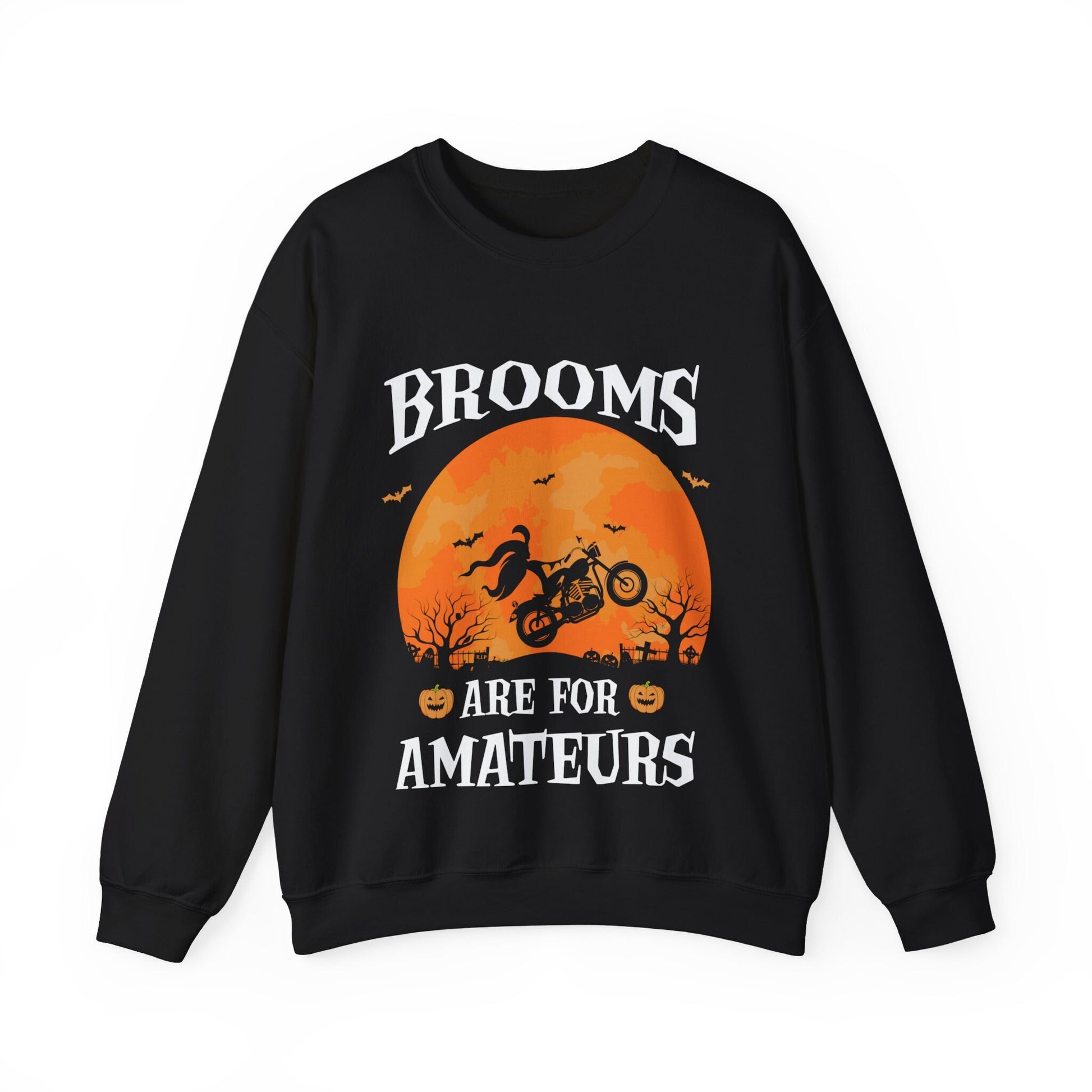 Witch Riding Bike on Full Moon Halloween T-Shirt: Wiccan Biker Love, Spooky Season Tee