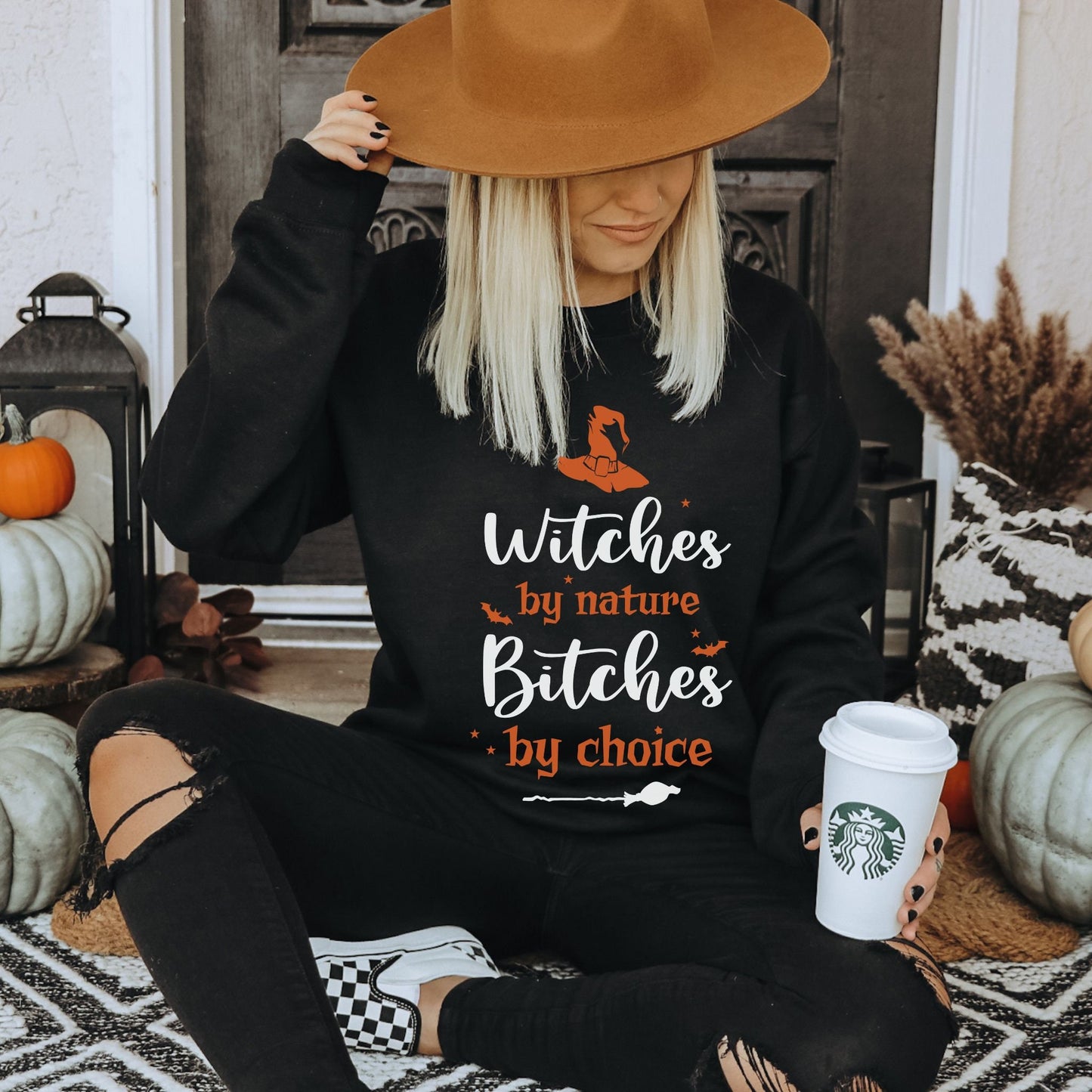 Spooky Season Witch Sweatshirt: Halloween Womens Cute Fall Sweater Gift for Ghost Lovers