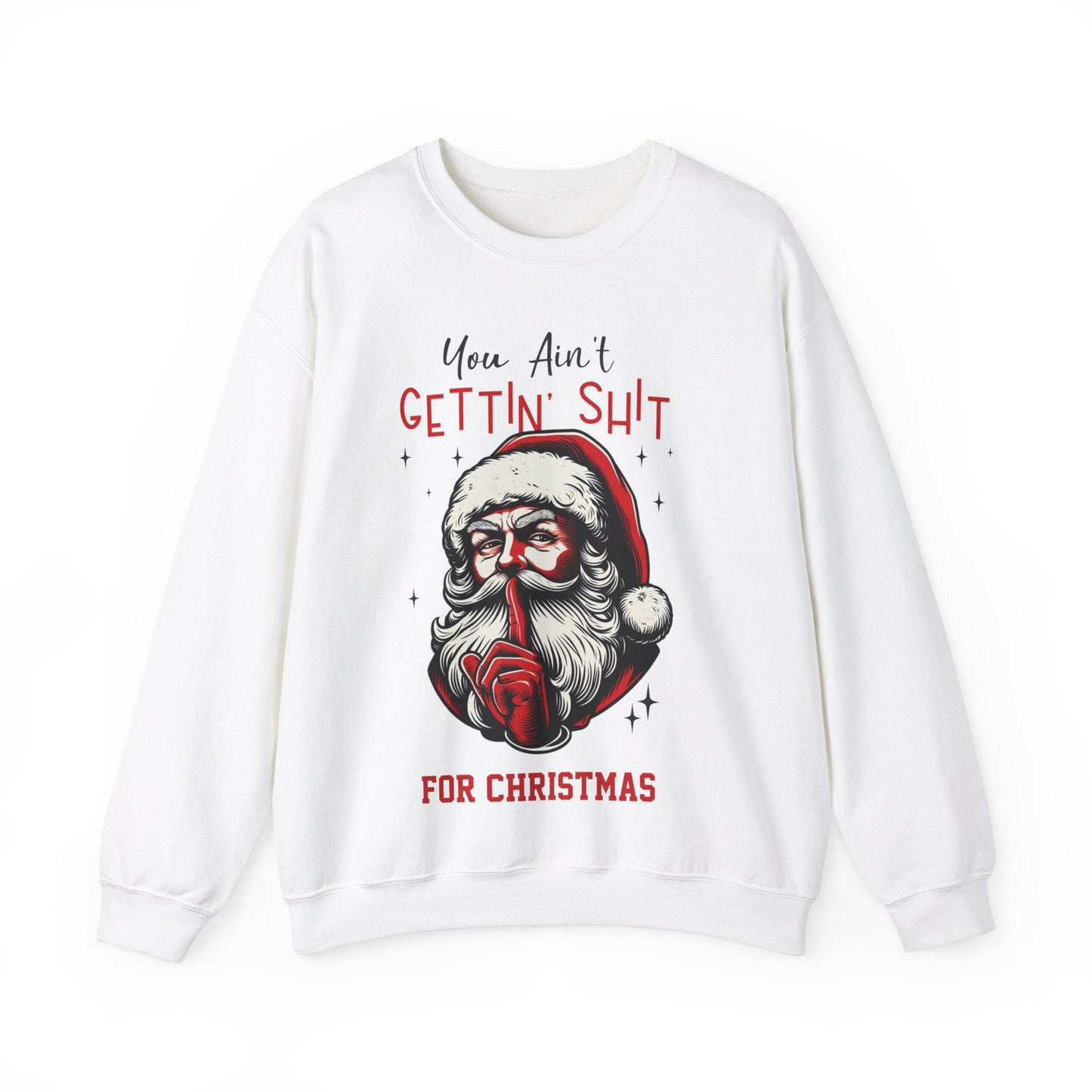 Cheeky Santa Christmas Sweatshirt - Funny Holiday Unisex Pullover with Humorous Graphic