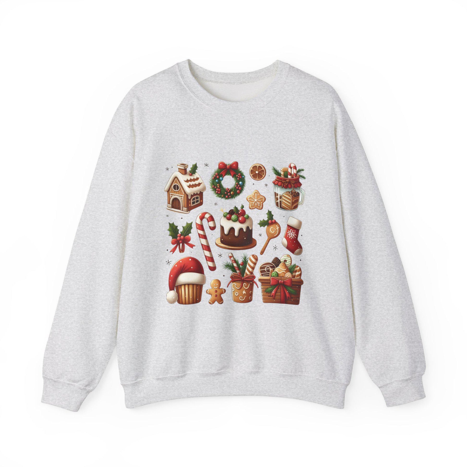 Festive Holiday Sweatshirt: Treats Decorations Print for Men & Women - Cozy Christmas Apparel