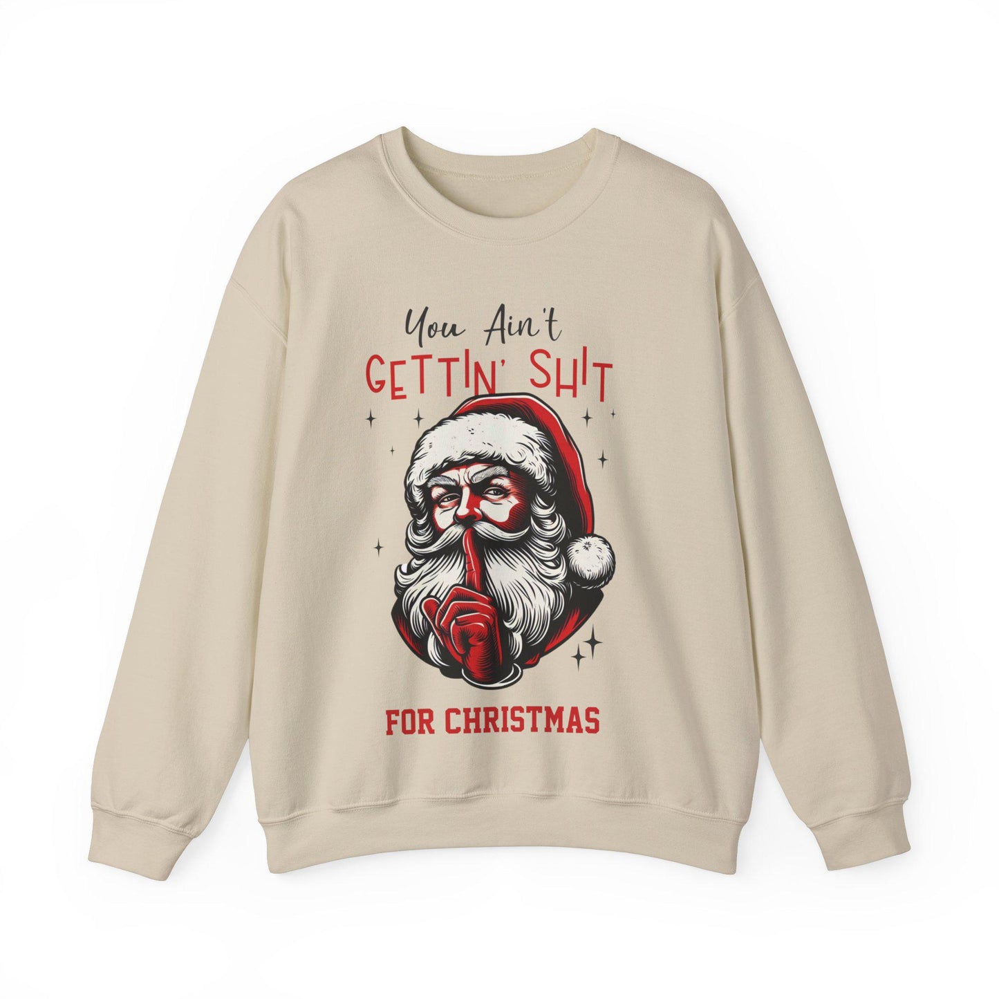 Cheeky Santa Christmas Sweatshirt - Funny Holiday Unisex Pullover with Humorous Graphic