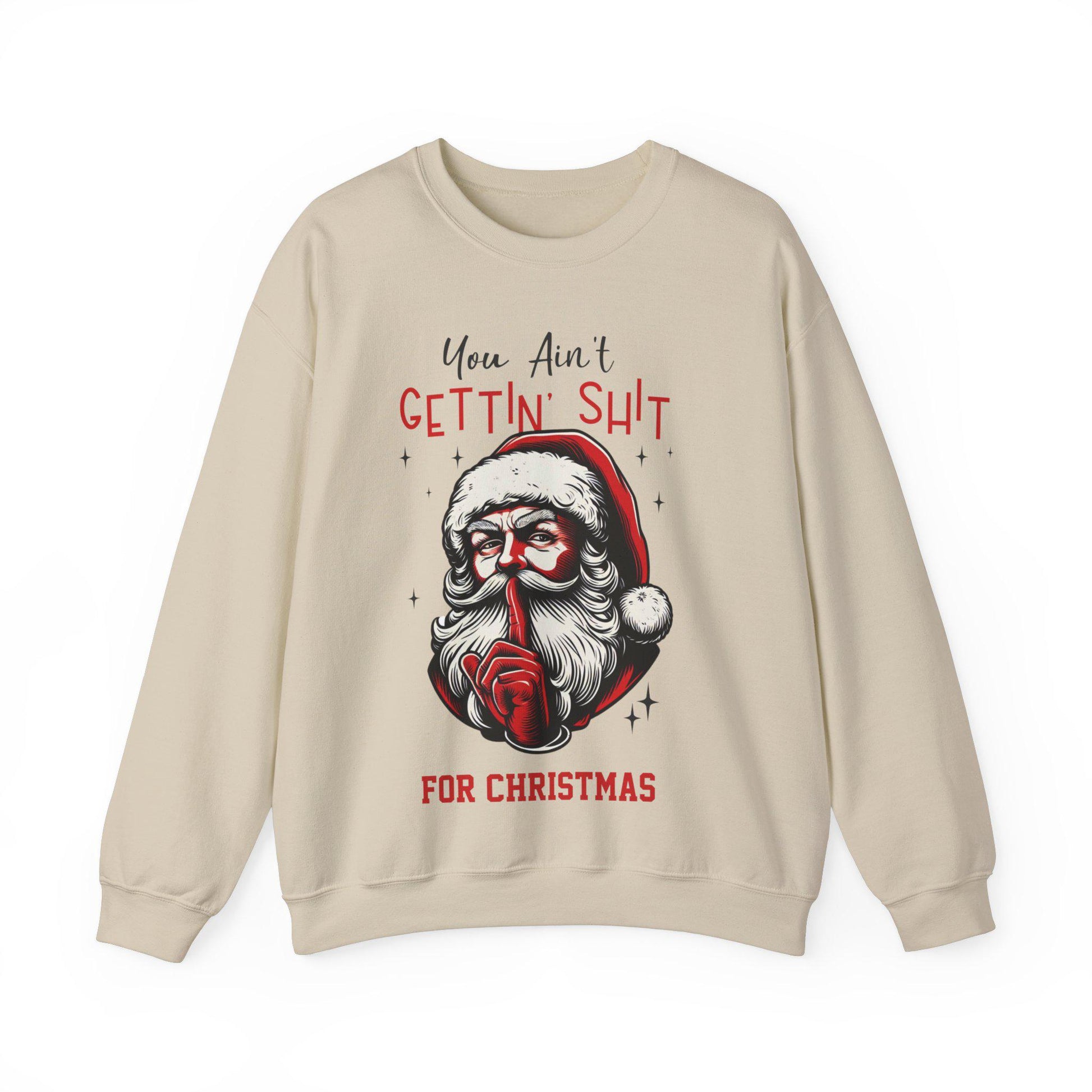 Cheeky Santa Christmas Sweatshirt - Funny Holiday Unisex Pullover with Humorous Graphic
