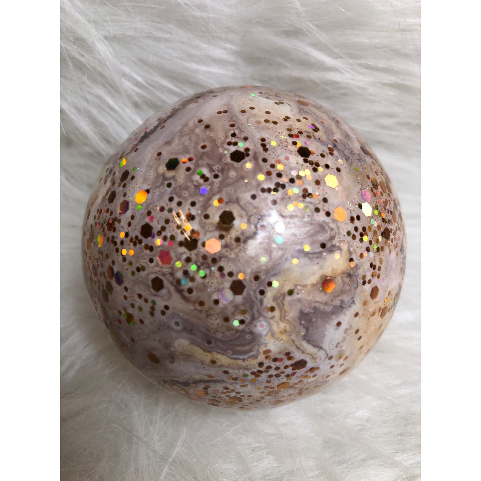 Dazzling Handcrafted Glitter Swirl Glass Christmas Ornament - Festive Holiday Tree Decoration Gift