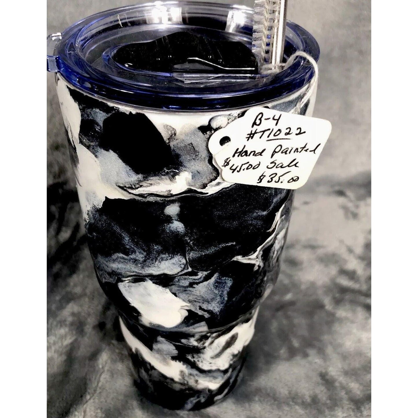 Artistic Alcohol Ink Epoxy Tumbler: Unique Abstract Drinkware Gift - Handmade Custom Resin Cup