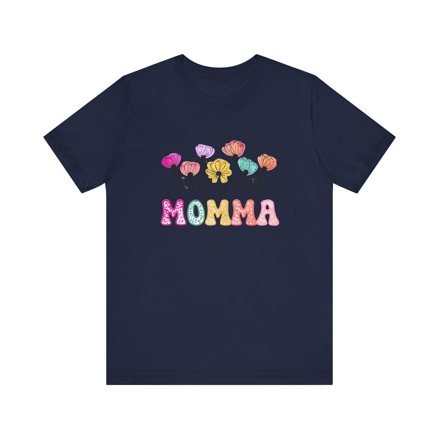 Floral Mom T-Shirt: Stylish Gift for Mother's Day, Family Gatherings, Casual Wear & Birthdays