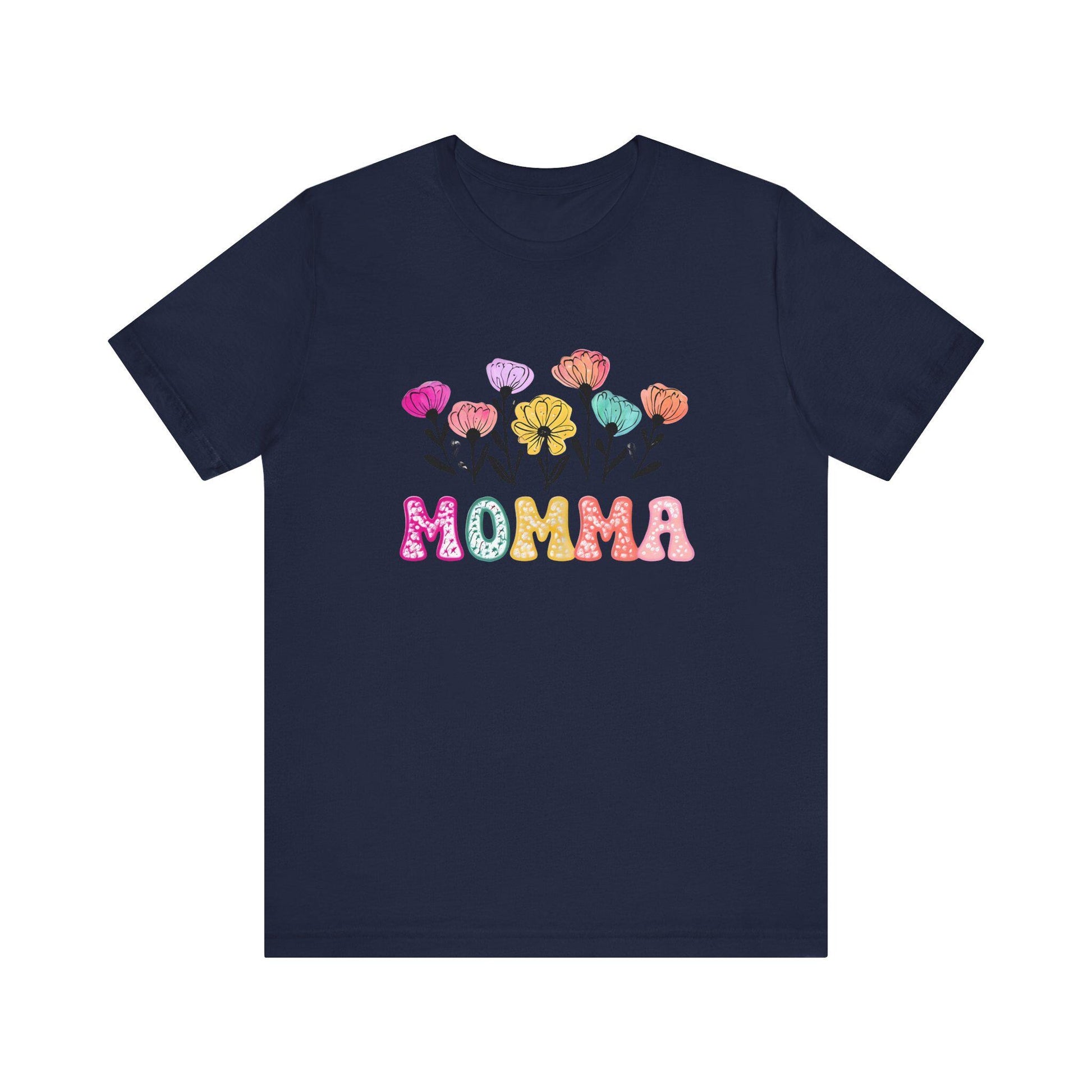 Floral Mom T-Shirt: Stylish Gift for Mother's Day, Family Gatherings, Casual Wear & Birthdays