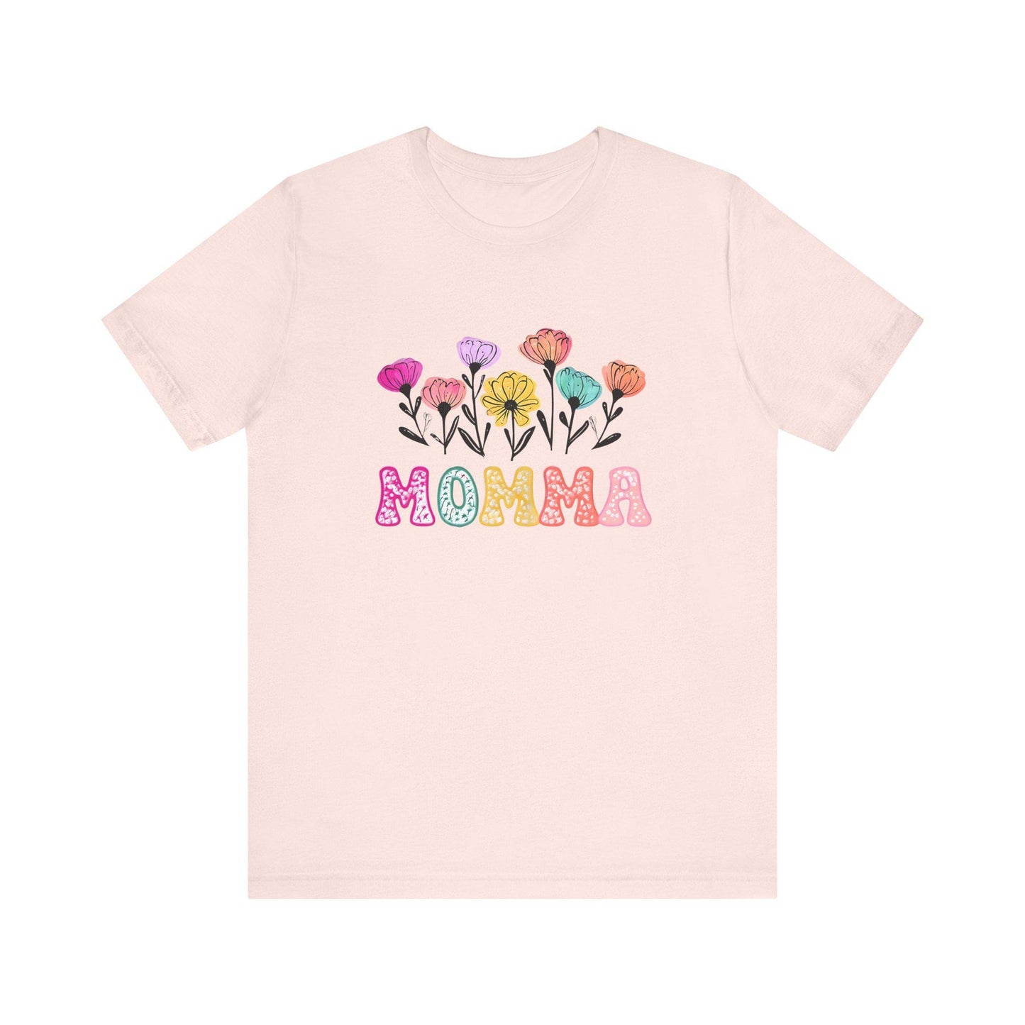 Floral Mom T-Shirt: Stylish Gift for Mother's Day, Family Gatherings, Casual Wear & Birthdays