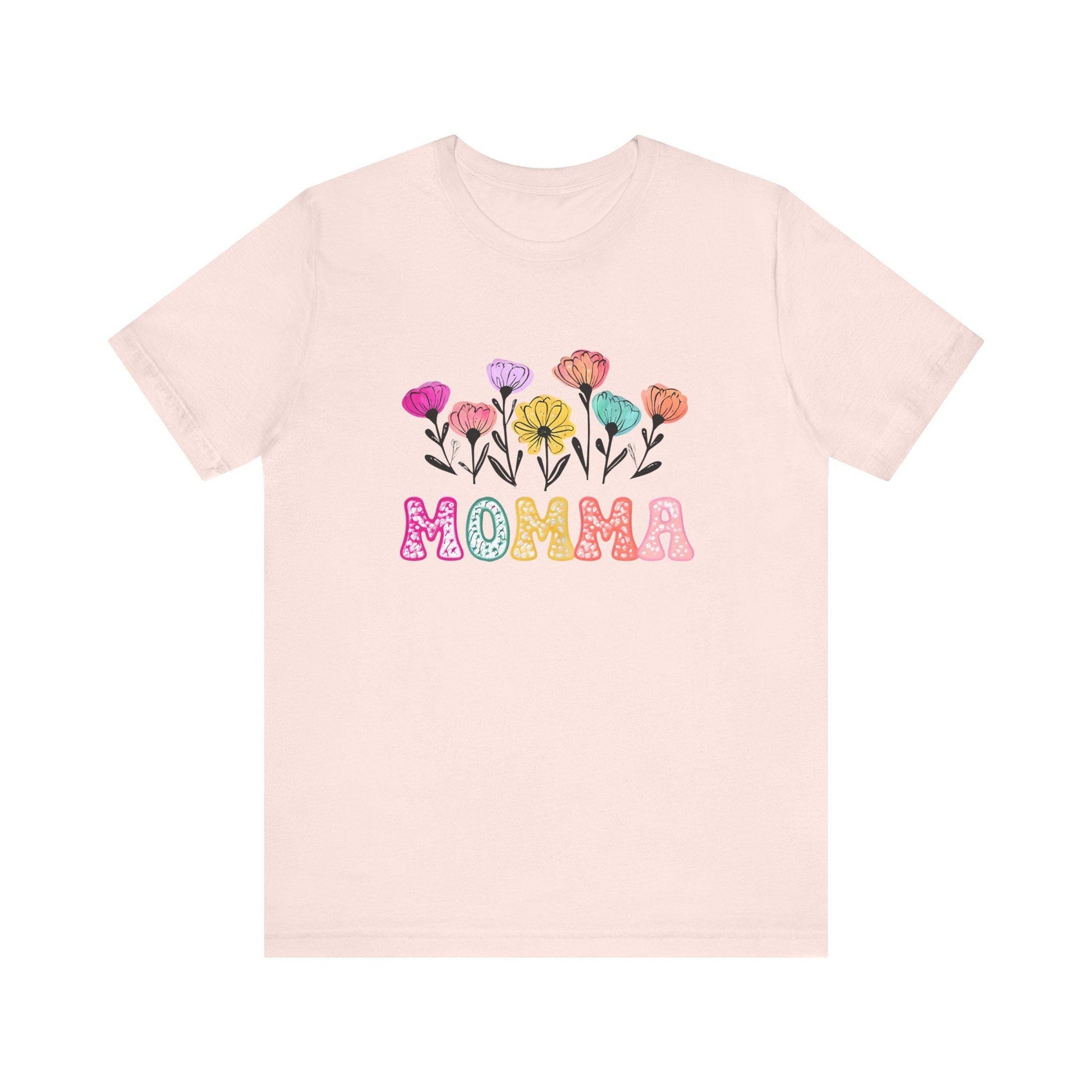 Floral Mom T-Shirt: Stylish Gift for Mother's Day, Family Gatherings, Casual Wear & Birthdays