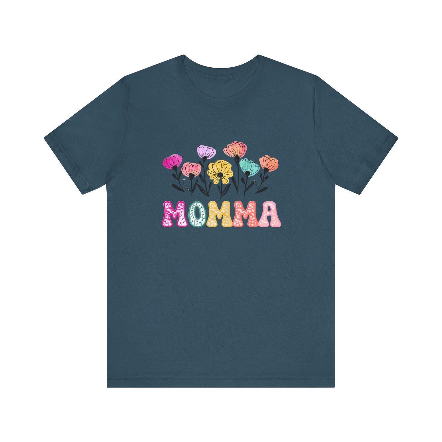 Floral Mom T-Shirt: Stylish Gift for Mother's Day, Family Gatherings, Casual Wear & Birthdays