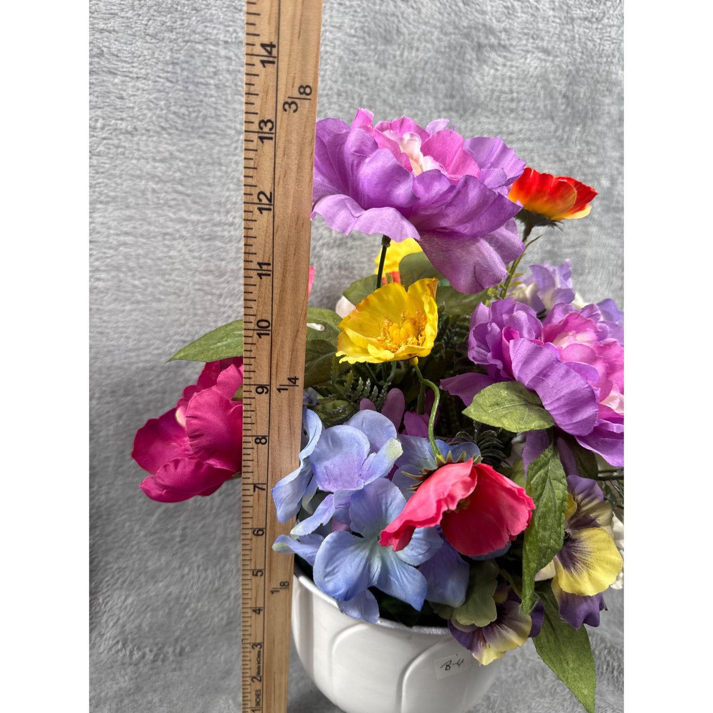 Floral Arrangement In White Vase/Pot Artificial Flowers