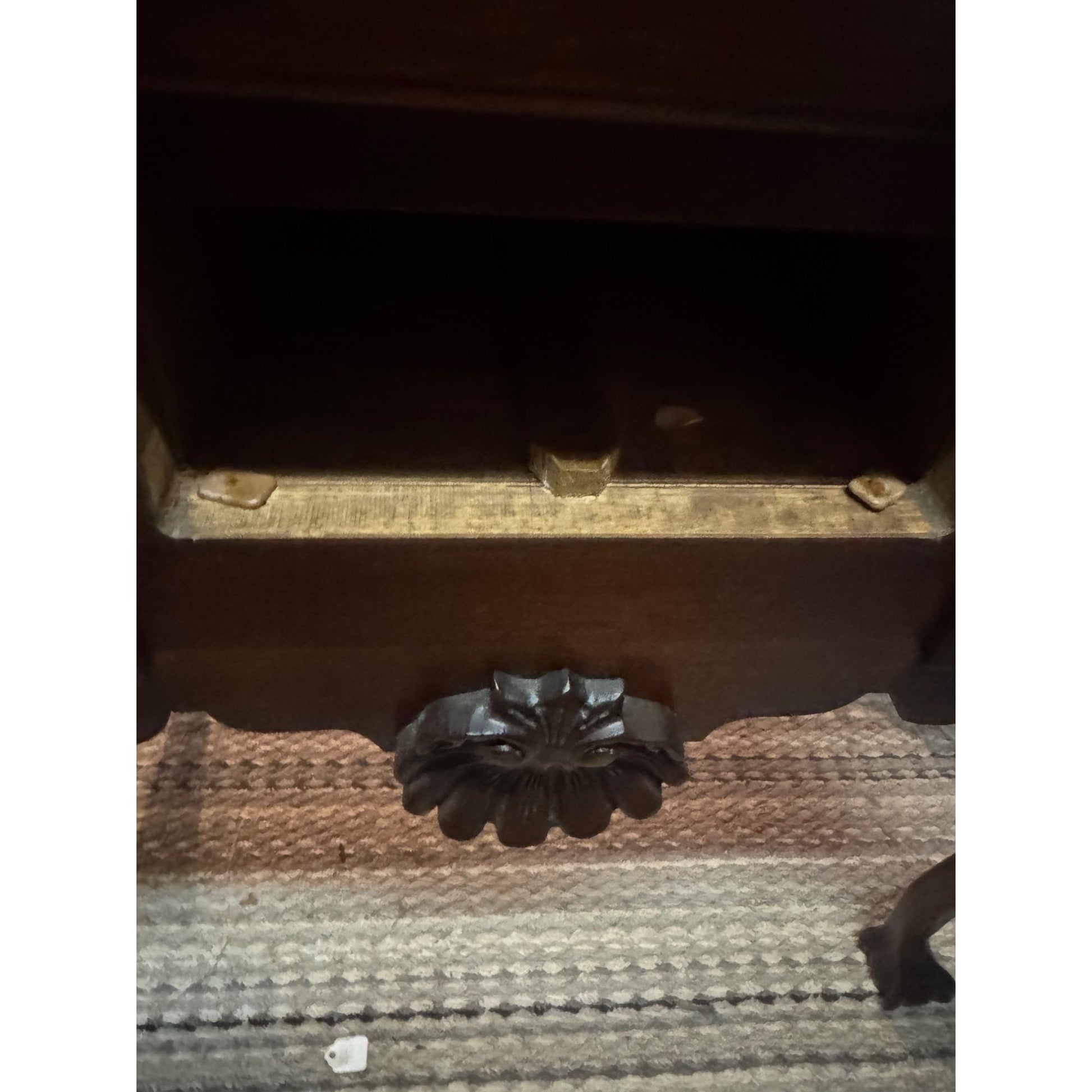 Mahogany Chippendale Lowboy Dresser Vintage Link Taylor Serpentine Chest Carved Leg Furniture Brass Hardware Dresser Traditional Antique