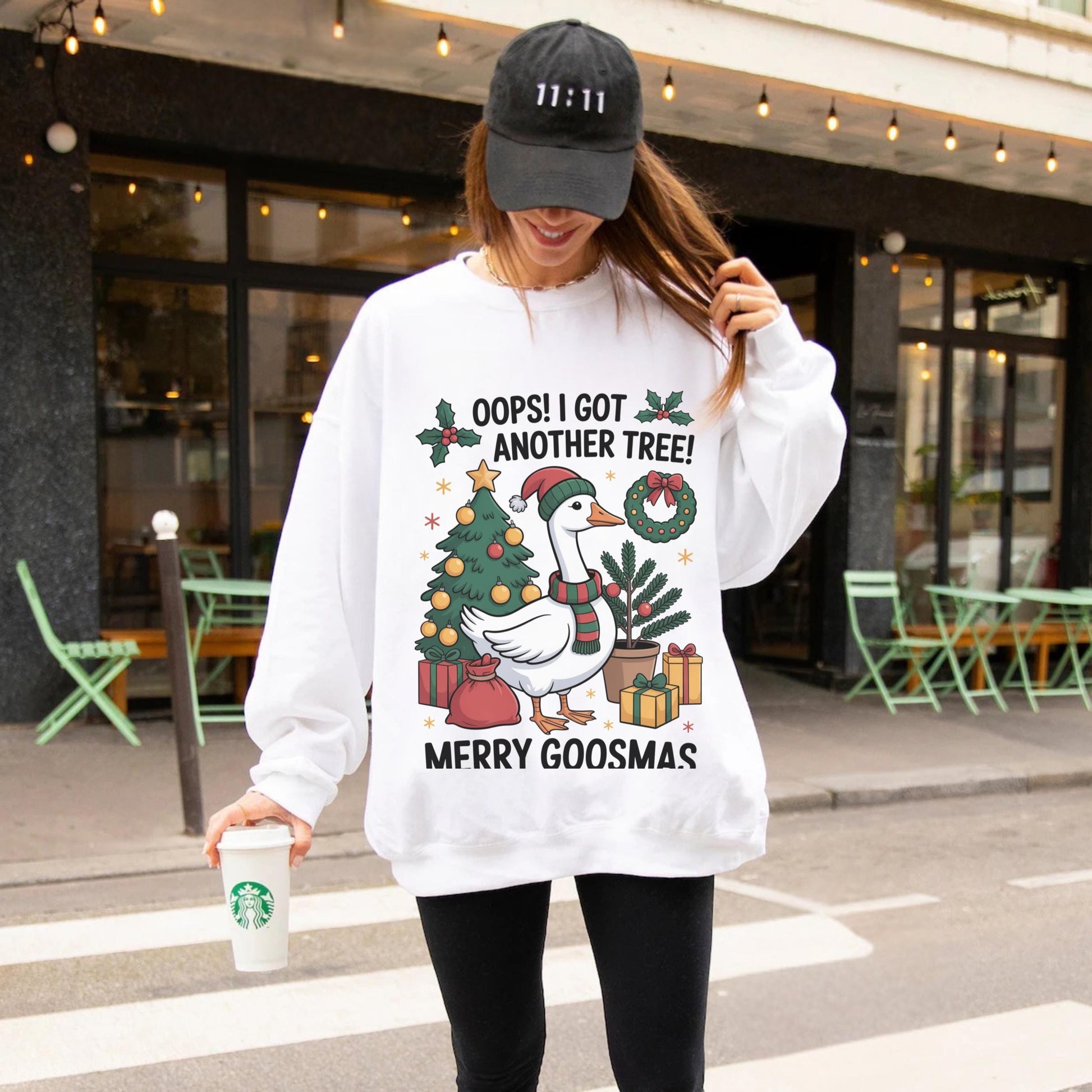 Funny Christmas Goose Sweatshirt - Holiday Goosemas Sweater | Christmas Humor Apparel, Unisex Xmas Jumper & Unique Goose Lover Gift