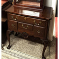 Link Taylor Mahogany Chippendale Style Lowboy Table Nightstand Claw and Ball Feet, Cabriole Legs Includes Howard Miller Mirror
