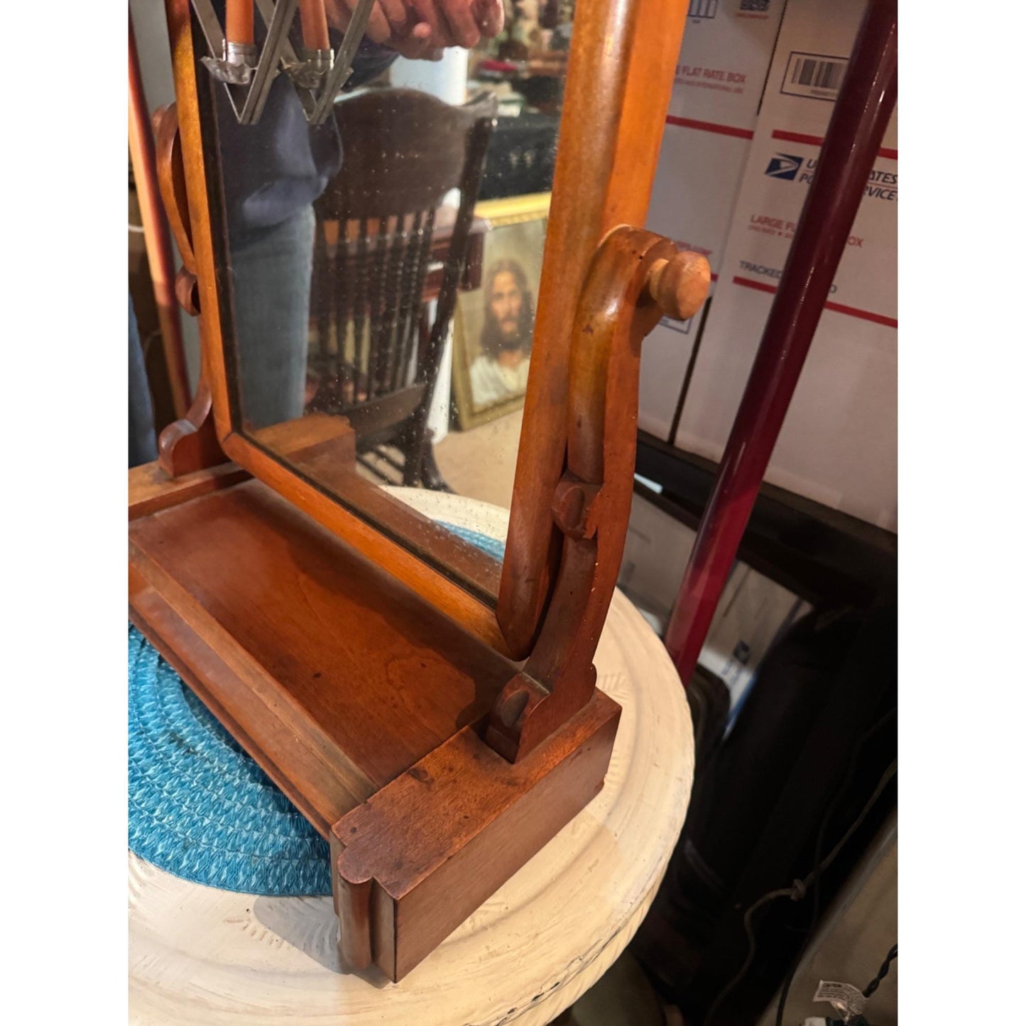 Antique Victorian Mahogany Swing Dressing Mirror, 1860s