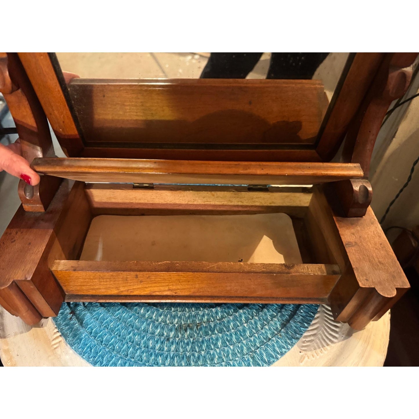 Antique Victorian Mahogany Swing Dressing Mirror, 1860s