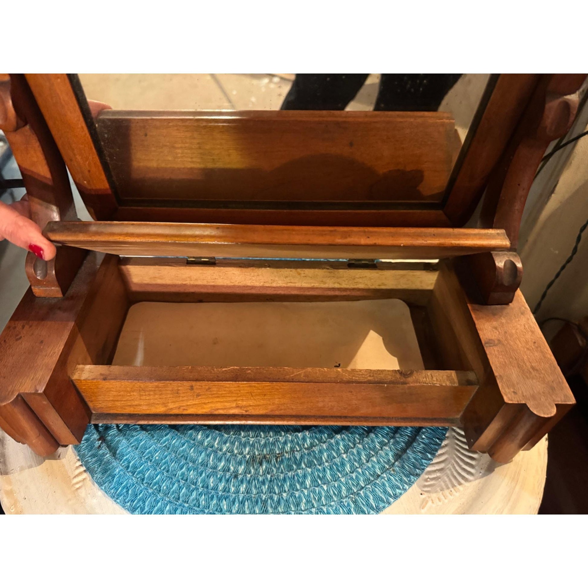 Antique Victorian Mahogany Swing Dressing Mirror, 1860s