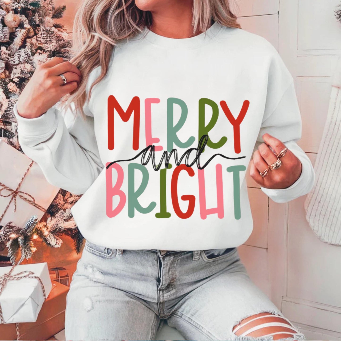 Christmas Sweatshirt, Holiday Crewneck, Unisex Winter Sweater, Cozy Seasonal Top, Festive Apparel, Merry Design, Gift for Him or Her