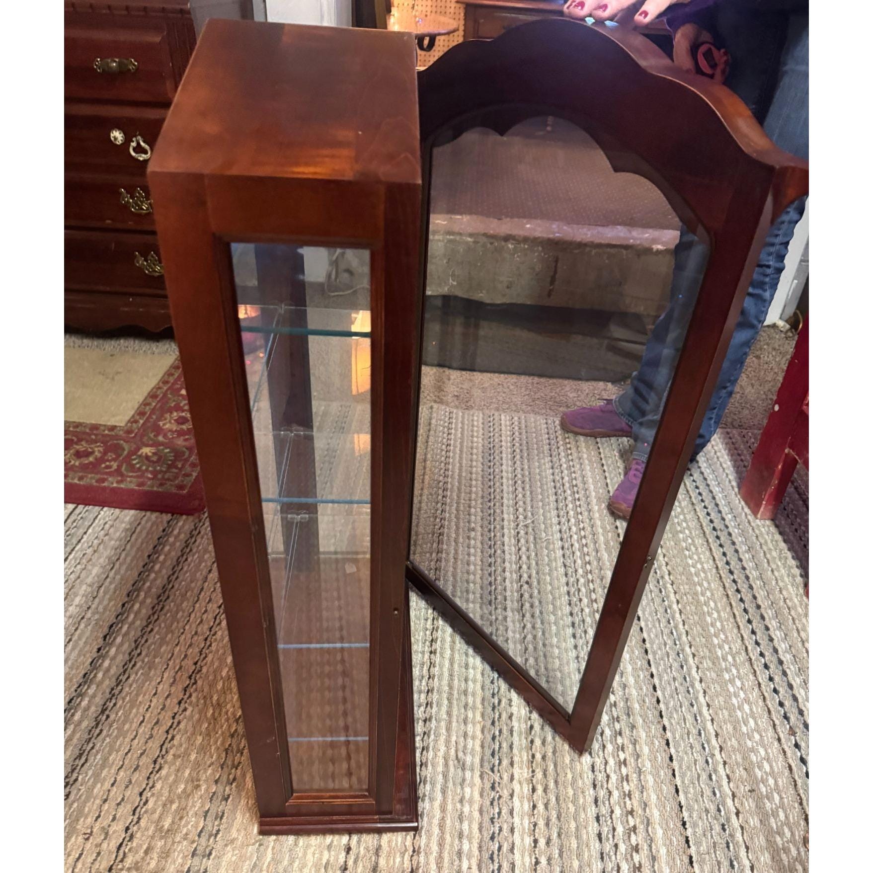 Link Taylor Mahogany Chippendale Style Lowboy Table Nightstand Claw and Ball Feet, Cabriole Legs Includes Howard Miller Mirror