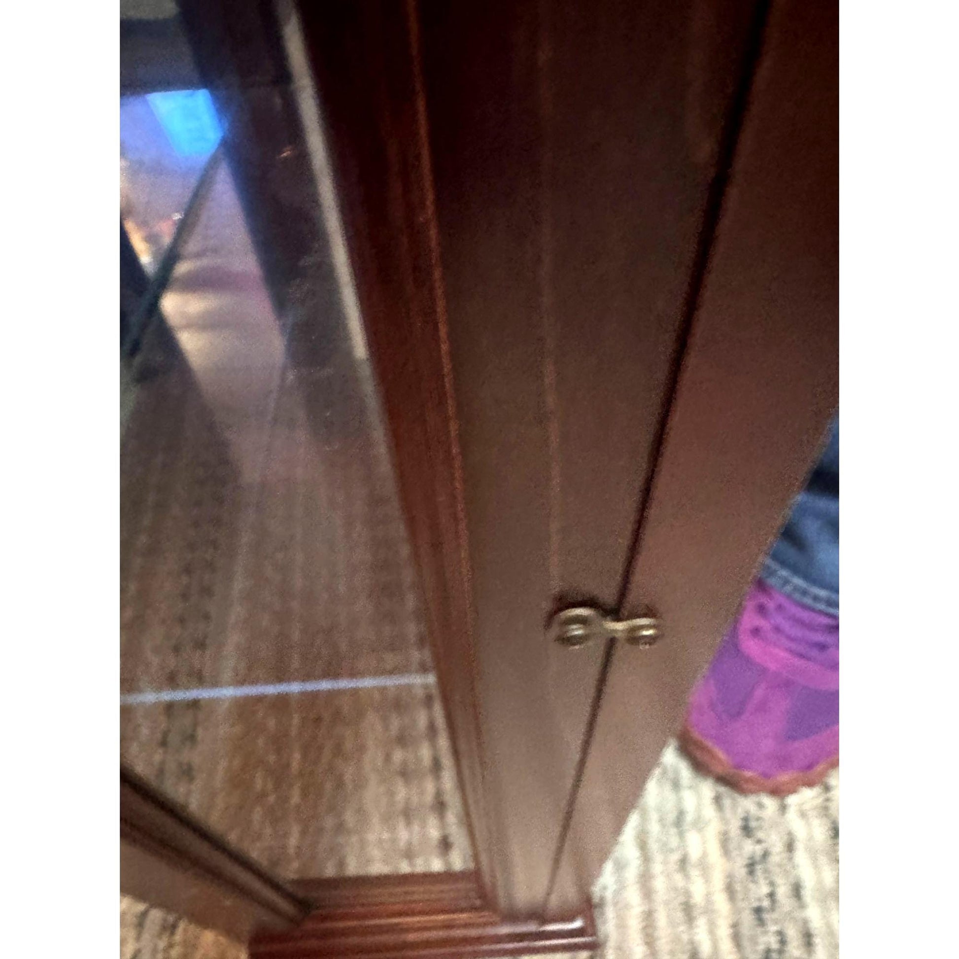 Link Taylor Mahogany Chippendale Style Lowboy Table Nightstand Claw and Ball Feet, Cabriole Legs Includes Howard Miller Mirror
