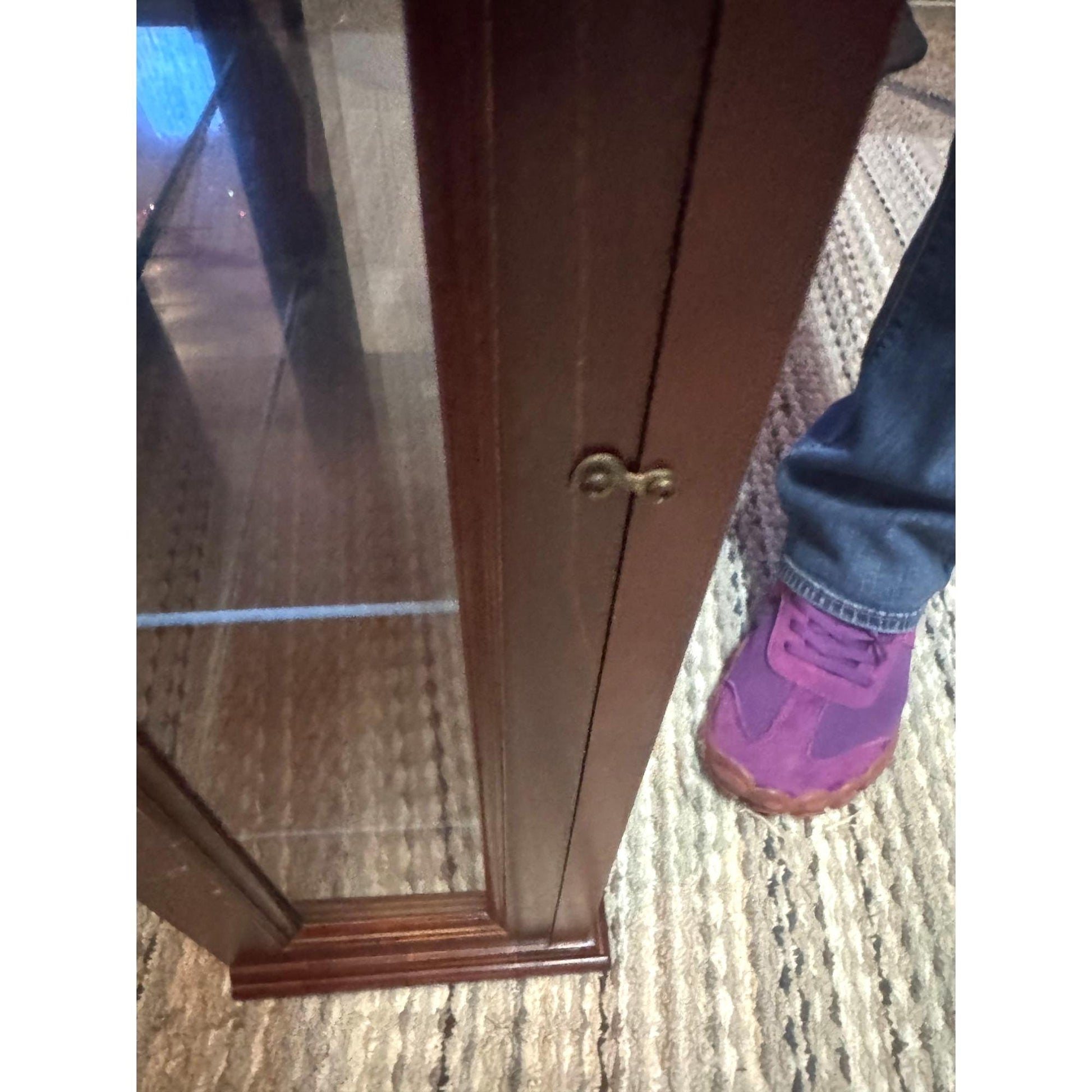 Link Taylor Mahogany Chippendale Style Lowboy Table Nightstand Claw and Ball Feet, Cabriole Legs Includes Howard Miller Mirror