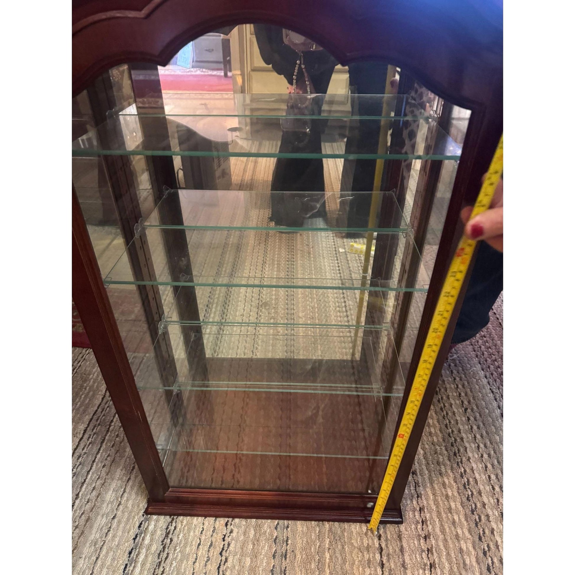 Link Taylor Mahogany Chippendale Style Lowboy Table Nightstand Claw and Ball Feet, Cabriole Legs Includes Howard Miller Mirror