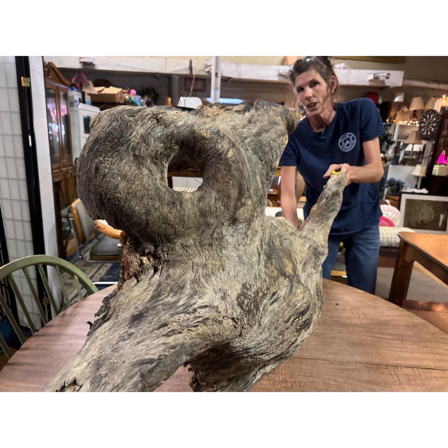 Rare Large Natural Driftwood Sculpture Rustic Organic Wood Art for Home & Garden