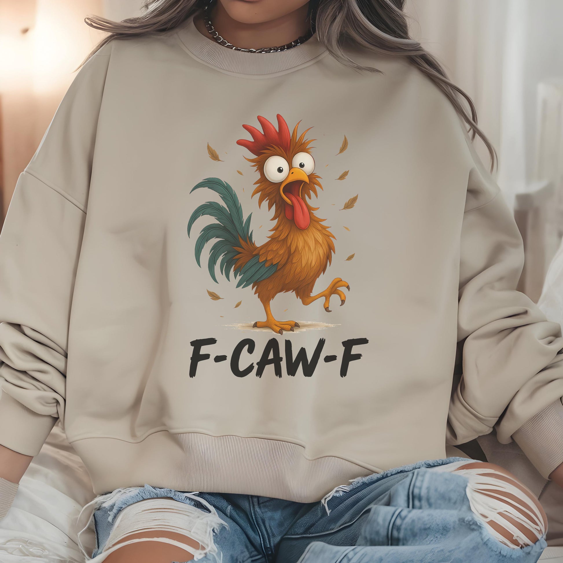 Funny Rooster Sweatshirt, Humorous Chicken Crewneck, Animal Lover Gift, Cozy Unisex Sweater, Farm Animal Hoodie, Gift for Him or Her