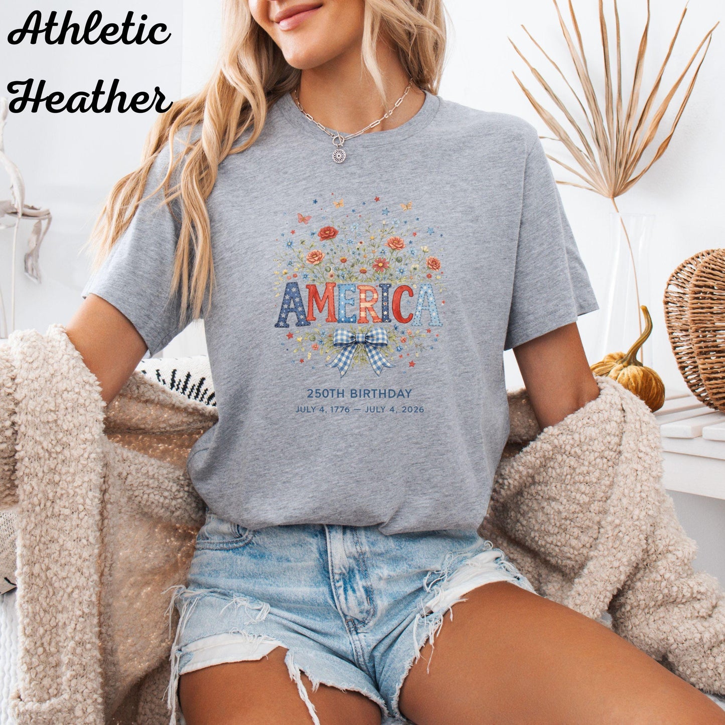 America 250th Birthday Tee, Patriotic Graphic Tee, July 4th 1776–2026 Shirt, USA Celebration T-shirt
