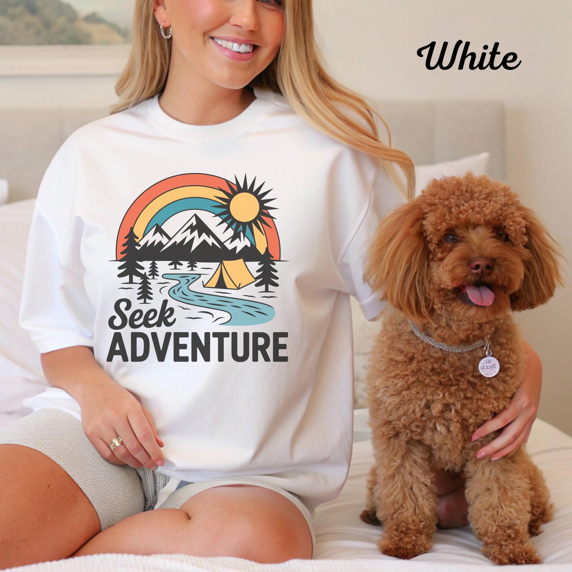 Camping Tank Top, Seek Adventure Shirt, Hiking Gift, Women’s Sleeveless Tee, T-Shirt or Sweatshirt Option, Camping Mug, Tote Bag