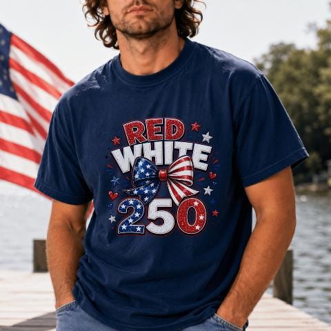 Patriotic USA T-Shirt, Red White Blue Tee, Comfortable Summer Shirt, American Flag Graphic, Independence Day Gift, Soft Cotton Top
