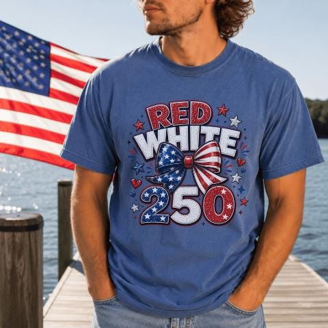 Patriotic USA T-Shirt, Red White Blue Tee, Comfortable Summer Shirt, American Flag Graphic, Independence Day Gift, Soft Cotton Top