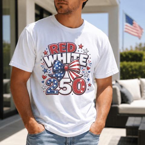 Patriotic USA T-Shirt, Red White Blue Tee, Comfortable Summer Shirt, American Flag Graphic, Independence Day Gift, Soft Cotton Top